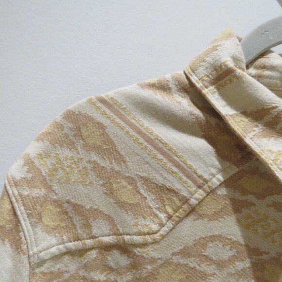 HOWLER BROS. Ranchero Polo Shirt Taki Jacquard Brown Rice Western Pearl Snap - Picture 8 of 16